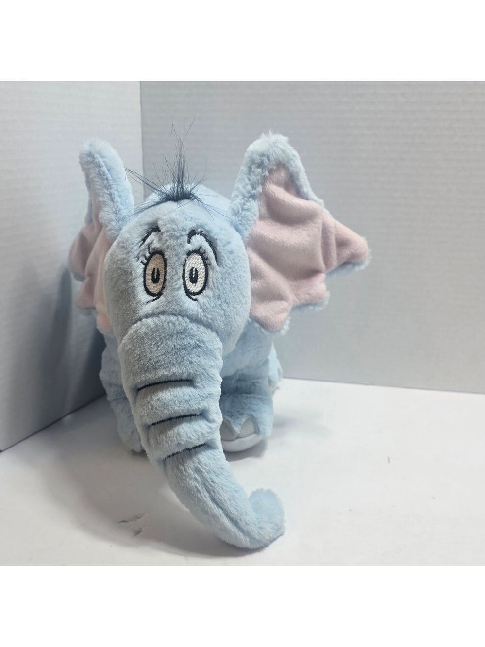 Kohl's Soft Blue Elephant Plush with Pink Ears